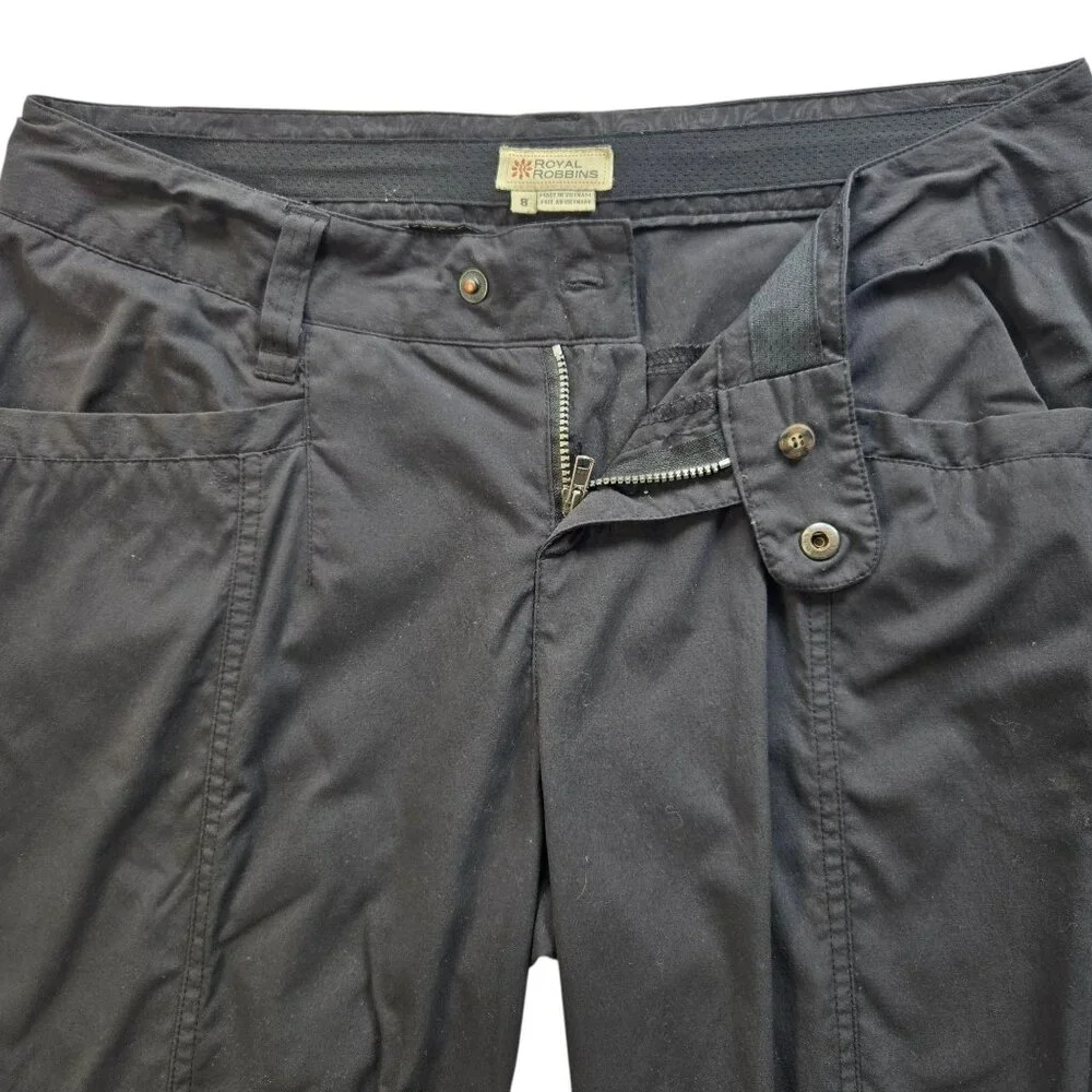 Royal Robbins Womens Black Nylon Outdoor Hiking Pants Size 8 - Picture 4 of 11